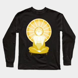 Aura Gold Meditation 05 Long Sleeve T-Shirt